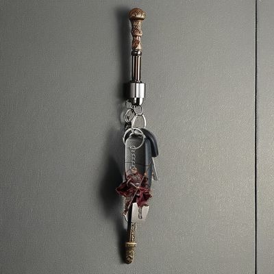 Mito della strega impiccata Wukong 2D Portachiavi in acrilico nero Pendente di moda per i viaggi