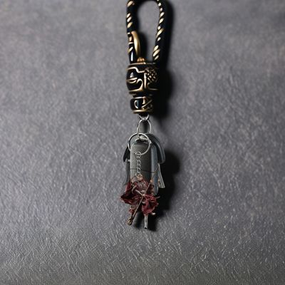 Colore personalizzato Wukong Portachiavi Nero Acrilico 2D Pendente Piatto per Zaino Auto Computer