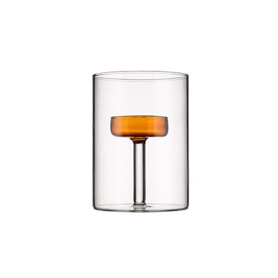 Portacandele in barattolo di vetro trasparente con coperchio di legno per la decorazione di lusso della tavola di casa europea