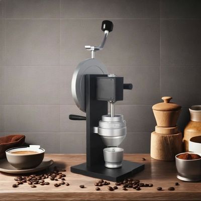 Macchine da caffè per la casa in acciaio e alluminio bianco