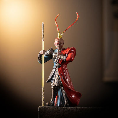 Porta incenso in ceramica Sun Wukong LED Light Black Mythical Burner per la decorazione domestica