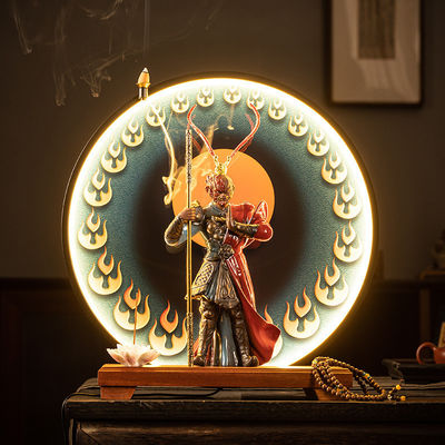 Confezione a un pezzo di luce a LED Sun Wukong porta incenso per ornamenti domestici