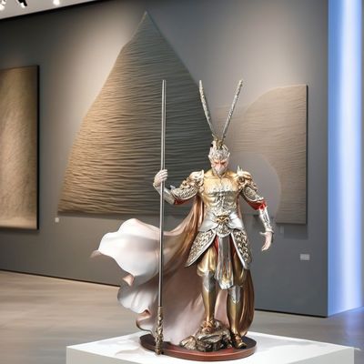 Home Ornamento Mitologia Nera Re scimmia combatte figura di Buddha per il design contemporaneo