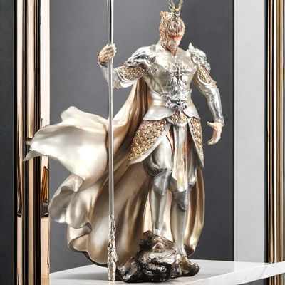 Mitologia Nera Wukong Figura del Cerchio d'Oro vs Buddha Disegno Contemporaneo Ornamento Domestico