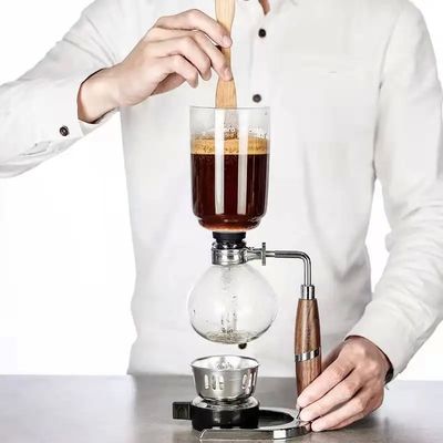 Capacità di 3 tazze, fondo di vetro di lusso, tazza da caffè, tazza da tè, insieme al manico in acciaio inossidabile
