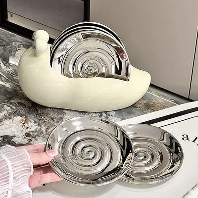 Festa occasione Carino disegno di lumaca cartone animato Serramenti in ceramica Set con piatto usa e getta