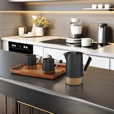 Logo personalizzato Presse francesi Armonia di lusso Acciaio inossidabile Ceramica Caffettiera