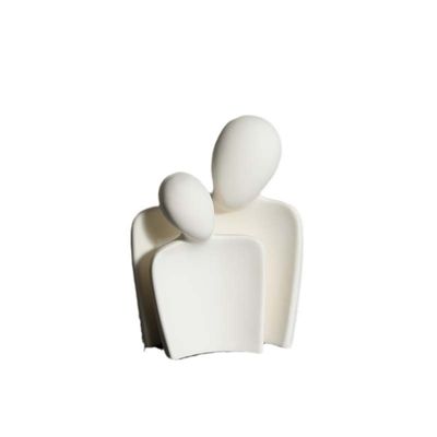 Elevate il vostro spazio con Bambù Abstract Unico Statue di Amanti Scultura di Arte Ceramica