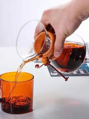 6 Tazze Portatile Glass Coffee Maker con osso di ceramica e filtro in acciaio inossidabile opzioni