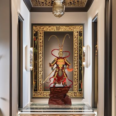 Collezionabile Anniversario Sun Wukong Golden Hoop Resina Nero Mito Monkey King Figura 3D