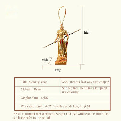 Anniversario occasioni personalizzato colore 3D resina figura da collezione Metal Monkey King