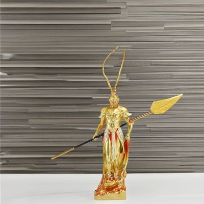 Golden Hoop Monkey King Resin Figure Collezione contemporanea di metallo per anniversari