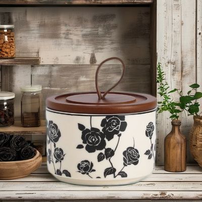 Contenitore alimentare Bottine di ceramica per gioielli Tee Spezie miele in classico design vintage