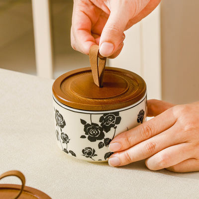 Contenitore alimentare Bottine di ceramica per gioielli Tee Spezie miele in classico design vintage