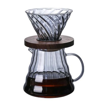 Bello aspetto Borosilicato Vetro Tè e caffè Vaso Set con Vaso a goccia trasparente