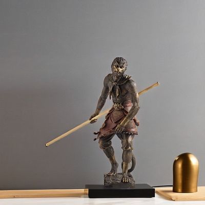 Leggende del gioco Contemporary Black Myth Legends Statua 3D Wukong personalizzata in lega con tema artistico