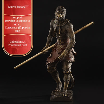 Deluxe 3D Wukong Statue Anniversary Gift da Black Myth Custom Alloy Copper Casting