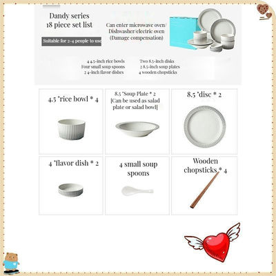 Nordic Relief Ceramica Servitaio Set Chiara Insalate Tazze Tazze Tazze Piatti