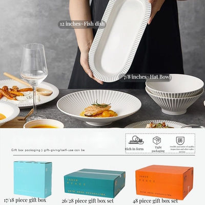 Nordic Relief Ceramica Servitaio Set Chiara Insalate Tazze Tazze Tazze Piatti