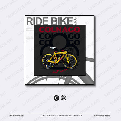 Home Office Hotel Decorazione Bicicletta Retro Moderna Appesa Arte murale con murales di cristallo