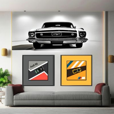 Pittura appesa per auto in lega elettrica in stile postmoderno per la decorazione del portico della camera da letto dei bambini