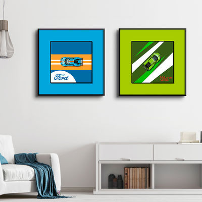 Pittura appesa per auto in lega elettrica in stile postmoderno per la decorazione del portico della camera da letto dei bambini