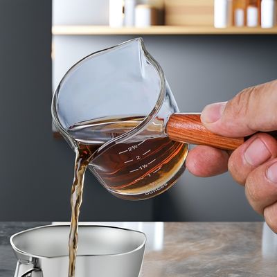 100 ml Capacità Piccola tazza di caffè in vetro trasparente con coperchio e doppia bocca