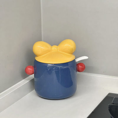 Rotondità Ceramica Piggy Bank Nordic Style Cucina Organizzatore per Spezie Condimenti
