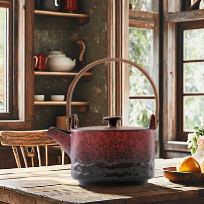 Bottine da bere Settile da tè in ceramica con manica di fascia di sollevamento