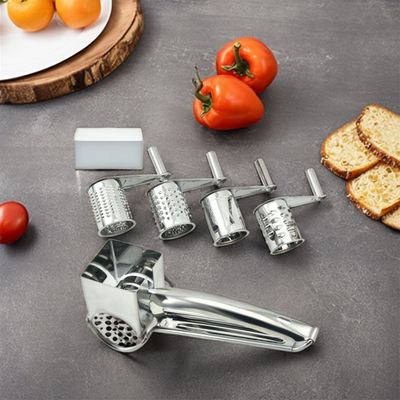 Gratter rotativo in rame di tipo metallico per la facile triturazione di formaggio e noci nelle cucine domestiche