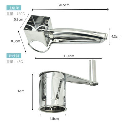 Attrezzi per formaggio Grater per formaggio in acciaio inossidabile versatile con 4 tamburi intercambiabili