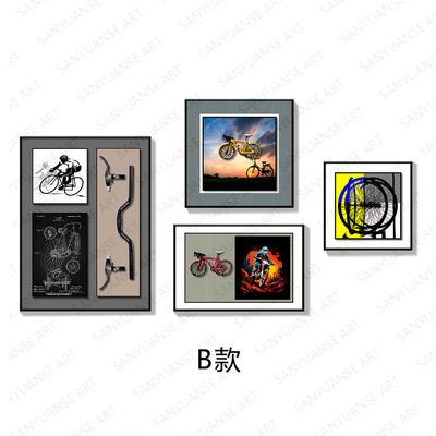 Anniversario occasione di lusso 3D Bicicletta Parete Art per Home Office Hotel Decorazione