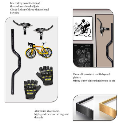 Anniversario occasione di lusso 3D Bicicletta Parete Art per Home Office Hotel Decorazione