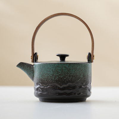 Home Brewing Set di tè in ceramica Kung Fu con maniglia a fascia di sollevamento