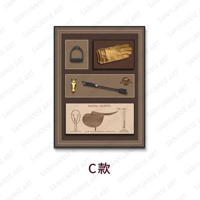 Moderno Retro Still Life Modello Mural Equestre Creative Blocchi di costruzione Decorazione murale