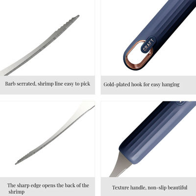 Strumenti multifunzionali in acciaio inossidabile per la facile rimozione dei gamberetti
