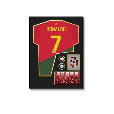 Stile post-moderno Ronaldo Collection 3D Wall Art Monted Football Jersey Fotoquadro