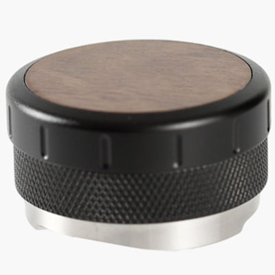 Altezza regolabile Espresso Tamper Legno di noce e base in alluminio per un perfezionamento