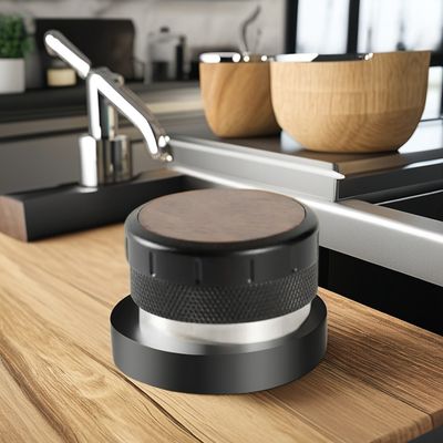Home Caffè Altezza regolabile Espresso Tampers con legno di noce e base in acciaio inossidabile