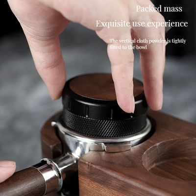 Home Caffè Altezza regolabile Espresso Tampers con legno di noce e base in acciaio inossidabile