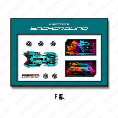 Freschi murali 3D per concessionarie 4S Auto sportive di lusso Pittura in cristallo