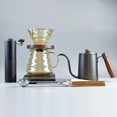 600 ml Nordic Portable Pour-Over Coffee Server Set a goccia con vaso di vetro resistente al calore