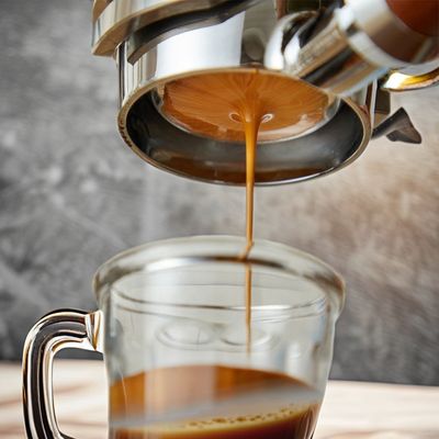 Caffettiera casalinga con logo laser nero Espresso Barista Strumenti e manometro