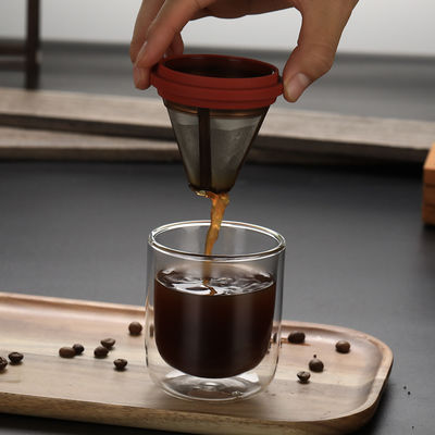 Unisex Portabile vetro trasparente caffettiera e set di tè