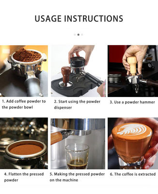 Portafiltro per caffè riutilizzabile singolo doppio becco 2 tazze Cesto senza fondo Manico di legno E61 Cucina