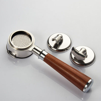 Portafiltro per caffè riutilizzabile singolo doppio becco 2 tazze Cesto senza fondo Manico di legno E61 Cucina