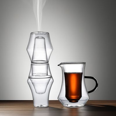 Disegno alta borosilicato vetro caffettiera in acciaio inossidabile