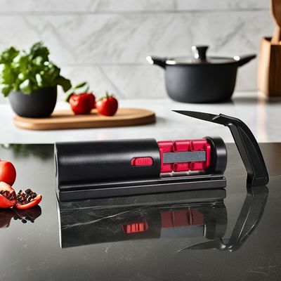Attrezzi da cucina durevoli 4 in 1 tagliatore manuale di coltelli in acciaio ceramica diamante Whetstone