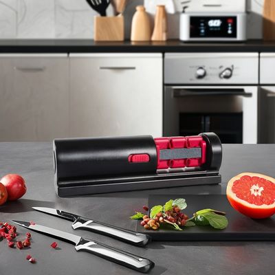 Attrezzi da cucina durevoli 4 in 1 tagliatore manuale di coltelli in acciaio ceramica diamante Whetstone