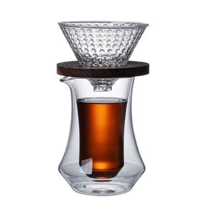 Disegno alta borosilicato vetro caffettiera in acciaio inossidabile